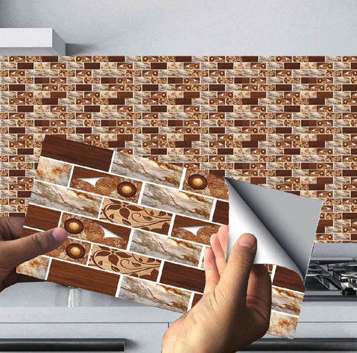 New Brown Adhesive Tile Stickers