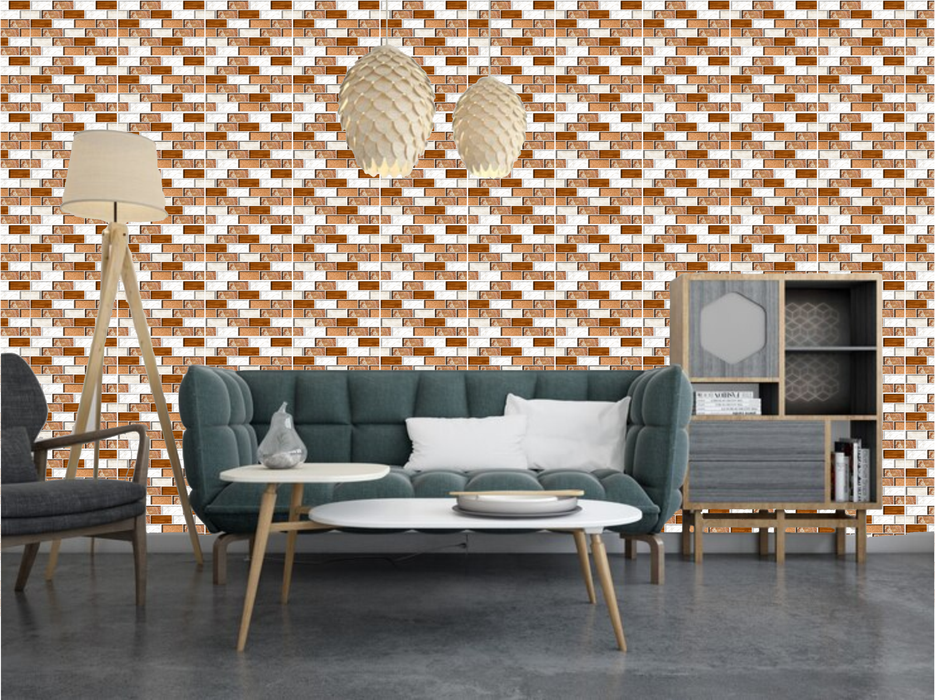 Brown Mosaic Tile Stickers
