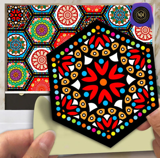 Colorful Hexagon Wall Stickers – 5x5 Inch DIY Home Decor Decals